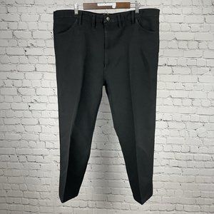 VTG Wrangler Black Straight Leg Workwear Easy Care Pants Retro USA  (43x26.5)